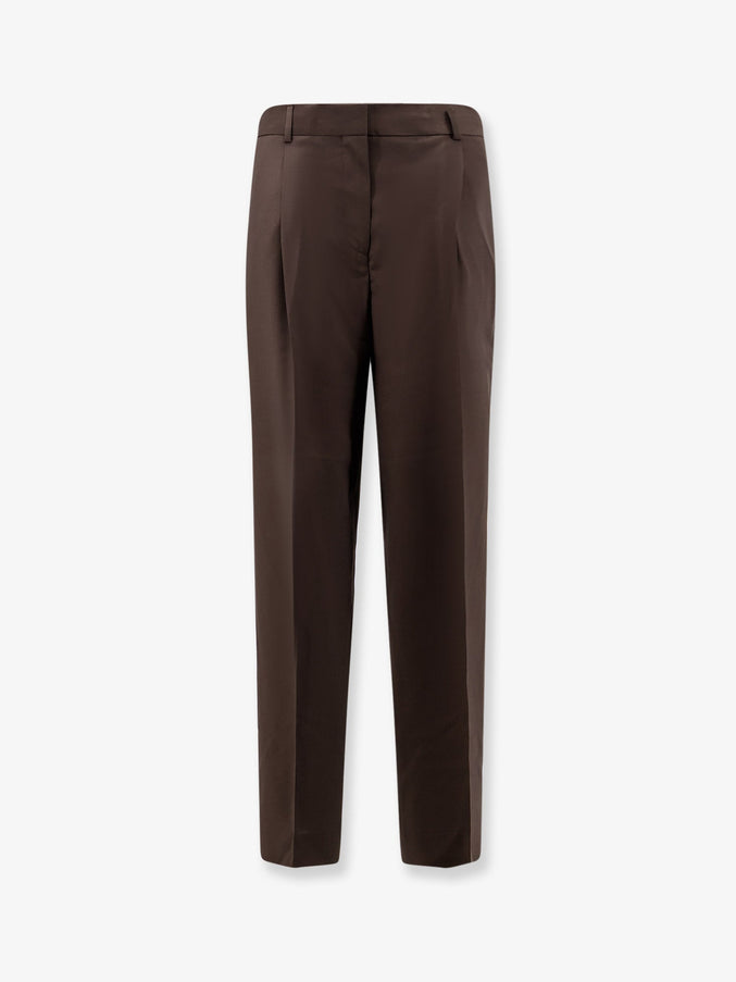 Toteme Wool Trousers With Pinces Pepper