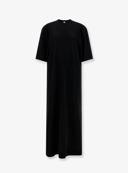 Toteme Long Merino Wool Dress Black