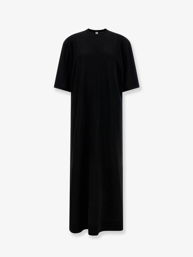 Toteme Long Merino Wool Dress Black