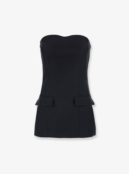 Toteme Wool And Silk Blend Tank Top Black