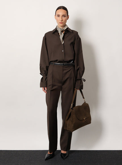 Toteme Tie-Cuff Wool Shirt