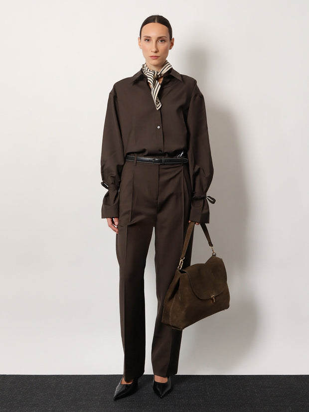 Toteme Tie-Cuff Wool Shirt