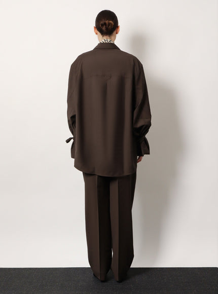 Toteme Tie-Cuff Wool Shirt