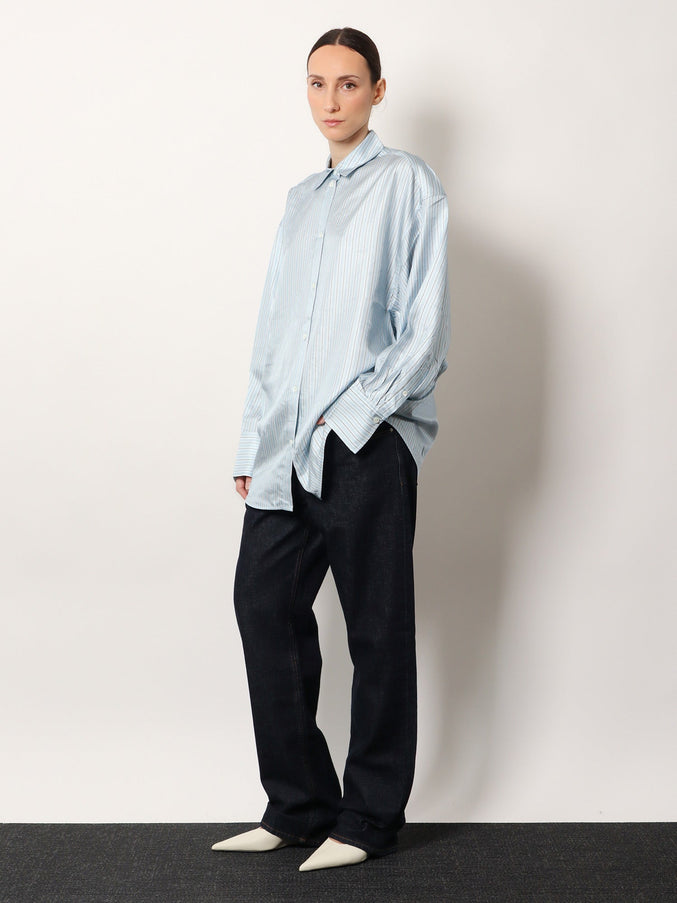 Toteme Silk Shirt With Striped Pattern