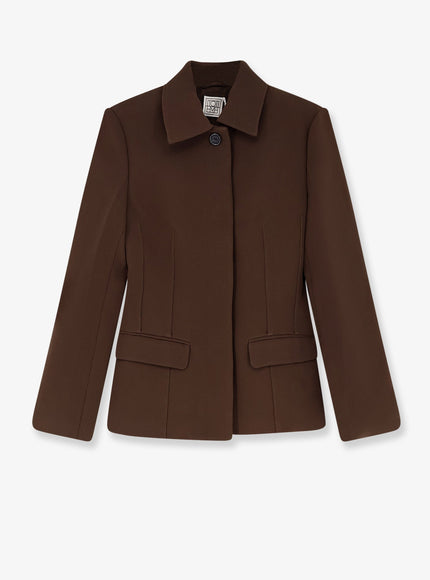 Toteme Slim Fit Tailored Jacket Bark