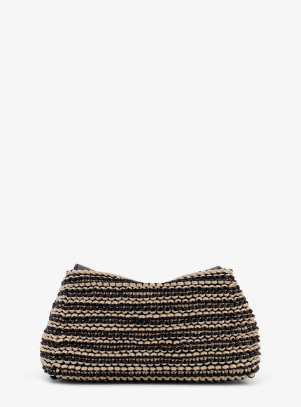 Toteme Mini T-Lock Clutch In Leather With Woven Pattern
