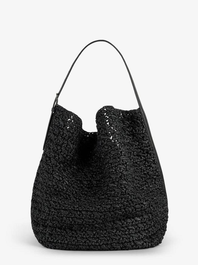 Toteme Raffia Shoulder Bag Uni Black