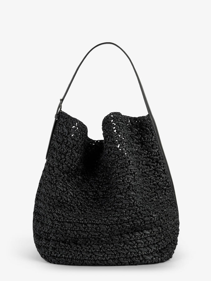 Toteme Raffia Shoulder Bag Uni Black