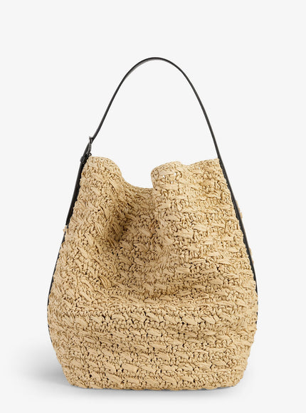 Toteme Raffia Shoulder Bag Uni Natural