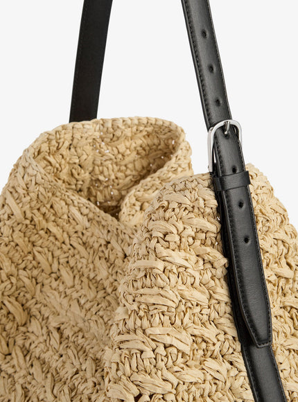Toteme Raffia Shoulder Bag