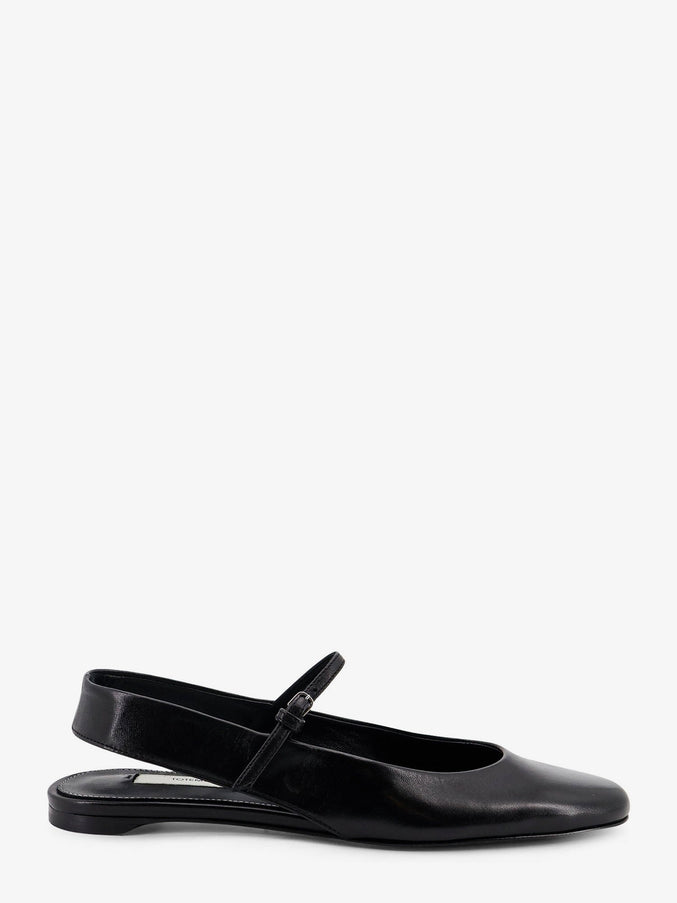 Toteme Leather Ballerinas Black