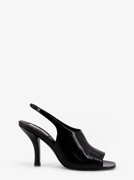 Toteme Leather Contour Sandals Black