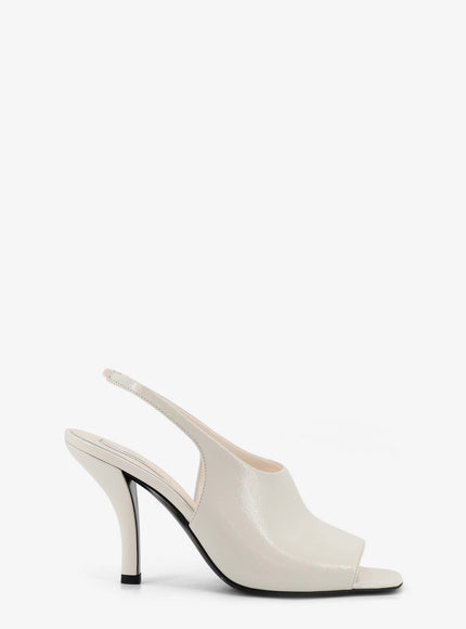 Toteme Leather Contour Sandals Offwhite