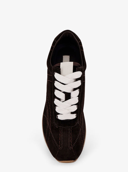 Toteme Leather Sneakers With Stitching Detail