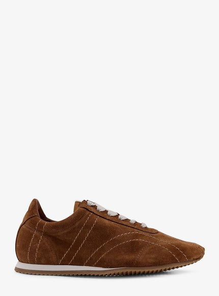Toteme Leather Sneakers With Stitching Detail Copper