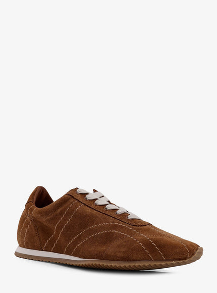 Toteme Leather Sneakers With Stitching Detail