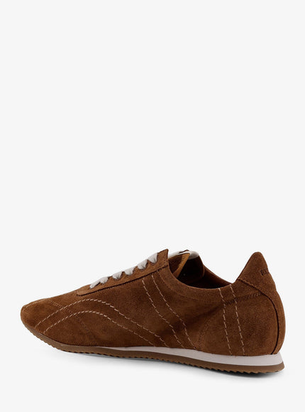 Toteme Leather Sneakers With Stitching Detail