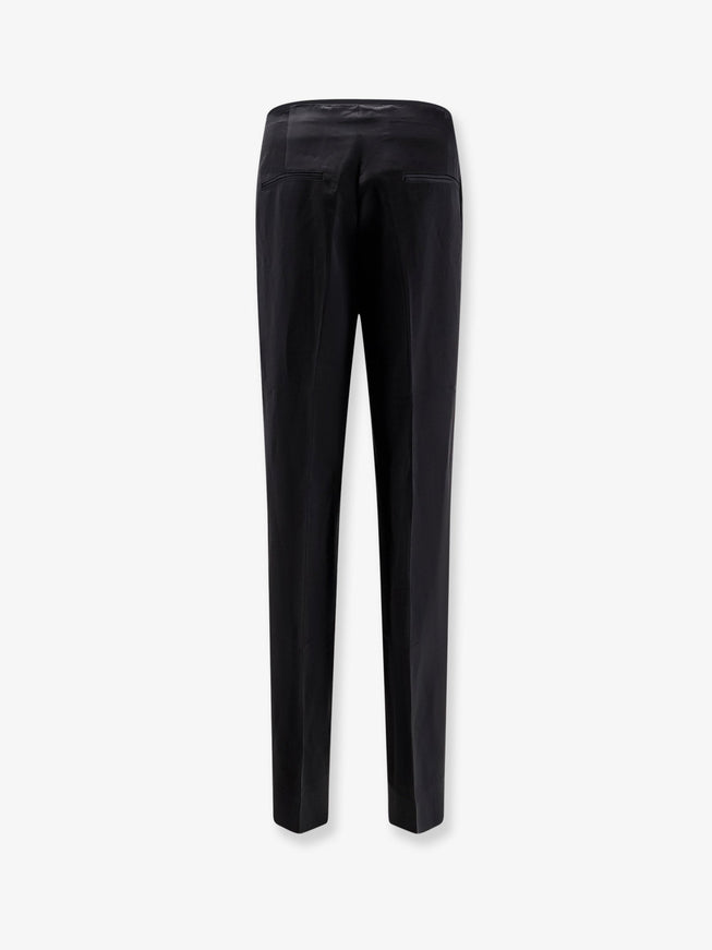 Toteme Easy Raw Edge Viscose And Linen Trousers