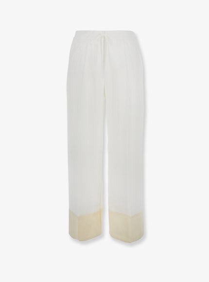 Toteme Viscose Trousers White