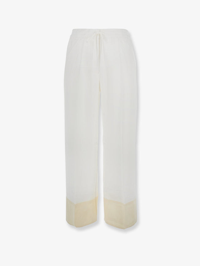 Toteme Viscose Trousers White