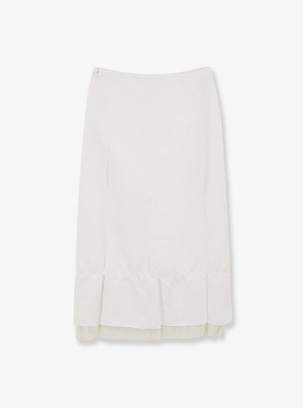 Toteme Layered Viscose And Linen Blend Skirt