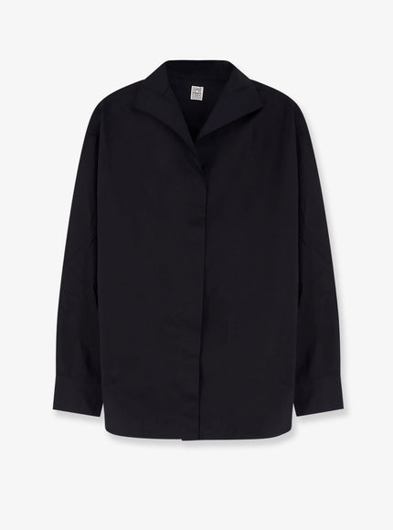 Toteme Oversized Cotton Shirt Black