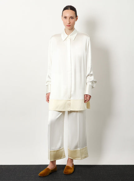 Toteme Tuxedo Satin Viscose Shirt