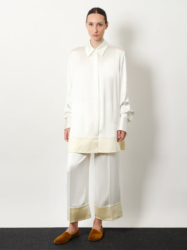 Toteme Tuxedo Satin Viscose Shirt