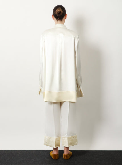 Toteme Tuxedo Satin Viscose Shirt