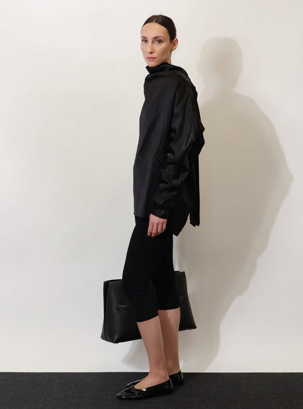 Toteme Cowl Neck Viscose And Linen Shirt