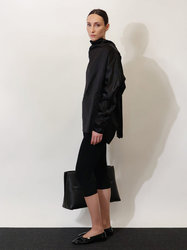 Toteme Cowl Neck Viscose And Linen Shirt