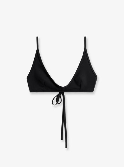 Toteme Nylon Bikini Top Black