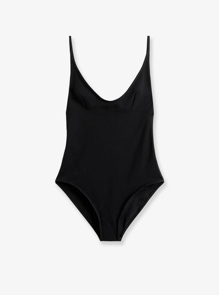Toteme Scoop Nylon One-Piece Swimsuit Black