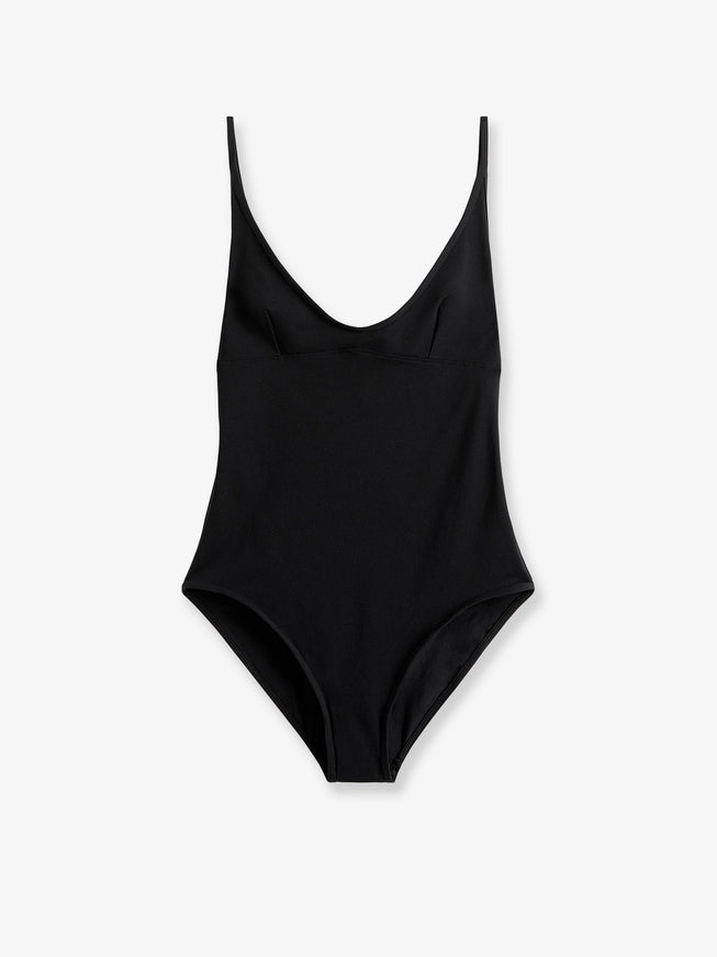 Toteme Scoop Nylon One-Piece Swimsuit Black