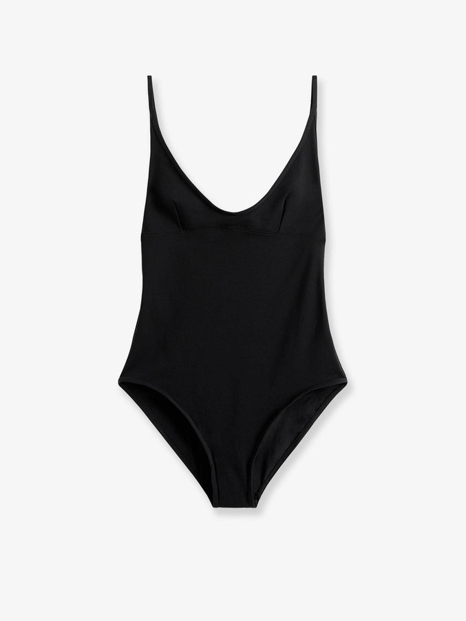 Toteme Scoop Nylon One-Piece Swimsuit Black