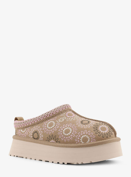 Ugg W Tazz Suede Sandals With Multicolor Embroidery