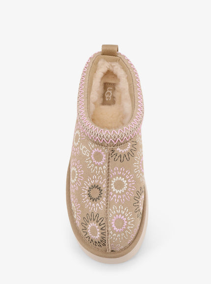Ugg W Tazz Suede Sandals With Multicolor Embroidery