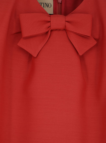 Valentino Wool And Silk Blend Short Dress