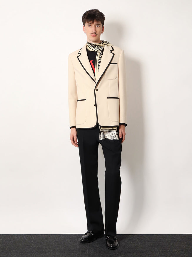 Valentino Single-Breasted Virgin Wool Blazer