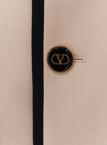 Valentino Single-Breasted Virgin Wool Blazer