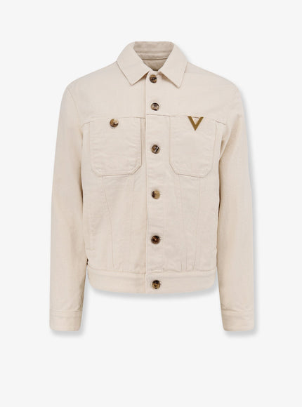 Valentino White Denim Jacket 48 Avorio