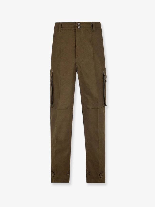 Valentino Cargo Cotton Trousers Militare