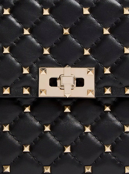 Valentino Garavani Rockstud Spike Leather Crossbody Bag With Iconic All-Over Studs