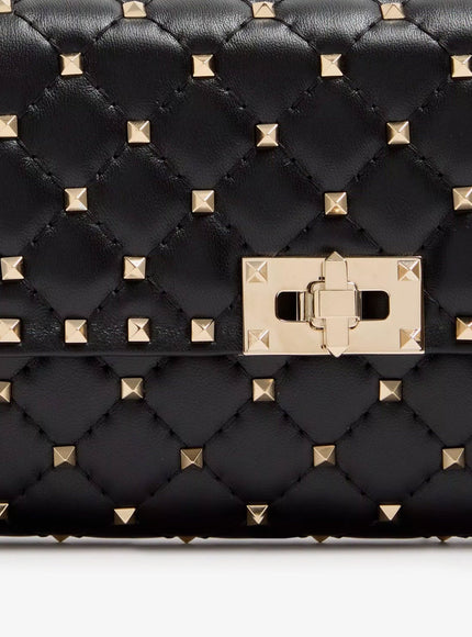 Valentino Garavani Rockstud Spike Leather Crossbody Bag With Iconic All-Over Studs