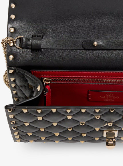 Valentino Garavani Rockstud Spike Leather Crossbody Bag With Iconic All-Over Studs