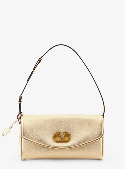 Valentino Garavani Devain Laminated Leather Shoulder Bag Uni Mekong