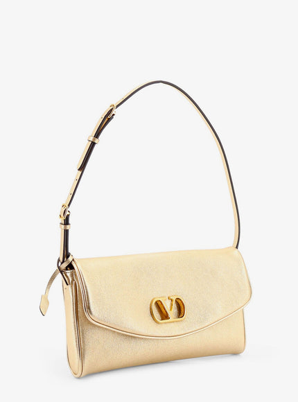 Valentino Garavani Devain Laminated Leather Shoulder Bag