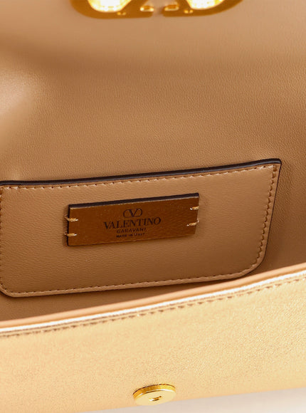 Valentino Garavani Devain Laminated Leather Shoulder Bag