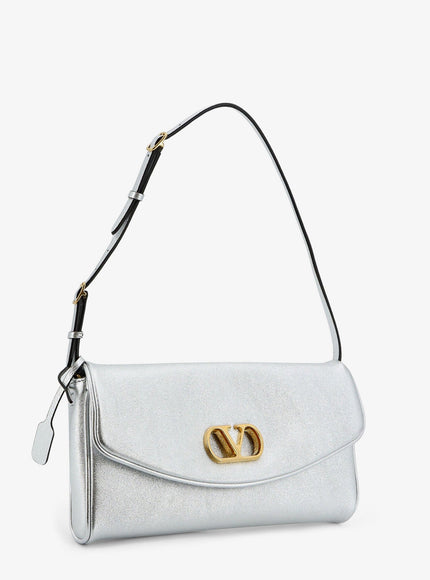 Valentino Garavani Devain Laminated Leather Shoulder Bag