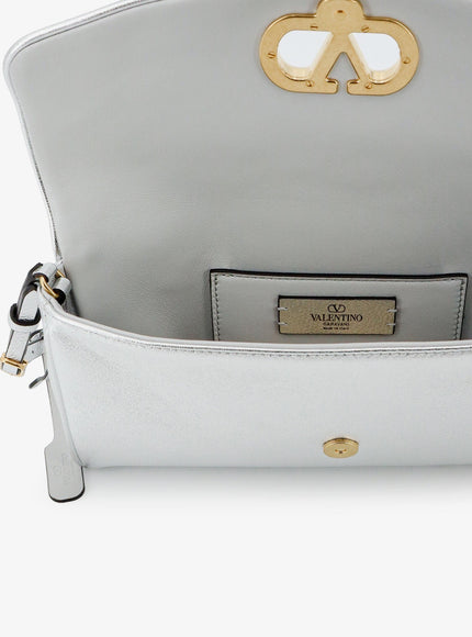 Valentino Garavani Devain Laminated Leather Shoulder Bag